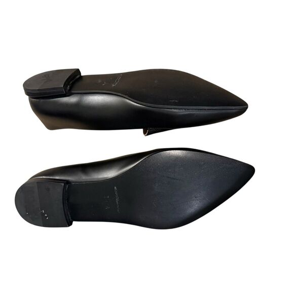 Everlane modern point flats Blk Leather 10.5 business casual dress shoes classy - Picture 7 of 8